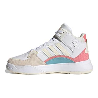 Neo 5th Quarter Synthetic Leather Trendy Sports Non-Slip Wear-Resistant Mid-Top Retro Basketball Shoes Women Sneaker White Beige FY6051
