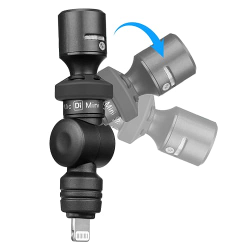 

Saramonic SmartMic DI Mini Microphone for iPhone 14/iPad, Omnidirectional, 180 Rotatable, Shockproof, Portable, Compatible with iOS Devices, White No