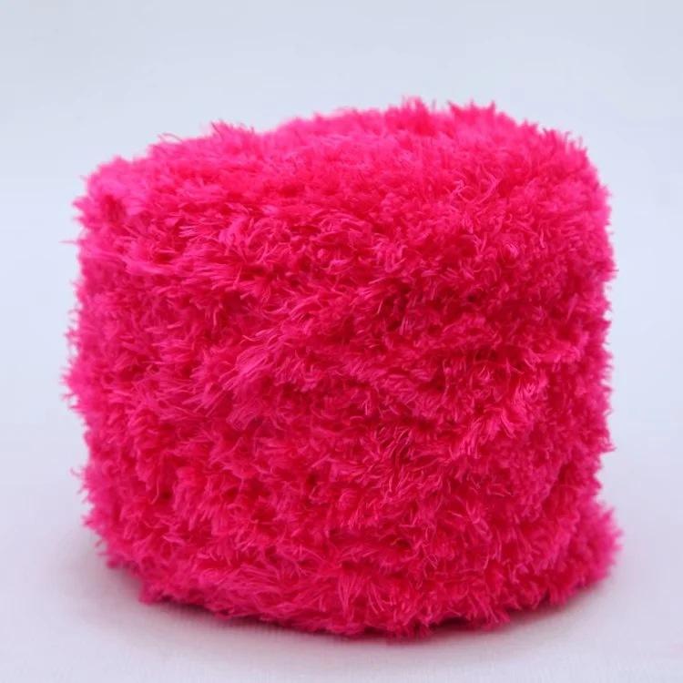 200g 3 Strands Crystal Fleece Coral Poke Embroidery Thread Towel DIY Knitting Material Bag Hand Sewn Mesh Bag Yarn Crocheting