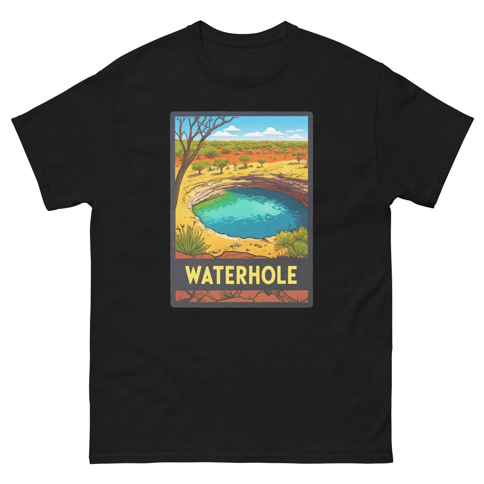 Waterhole Geographical Landscape Location Scenery T-Shirt L