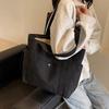 1Pc College Style Student Outfit Book Shoulder Bag Large Capacity Canvas Tote Bags For Work Commuting Carrying Bag