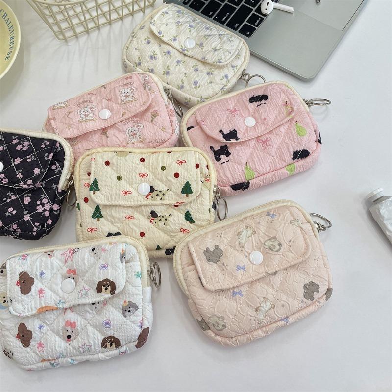 [Copyright] Cartoon Floral Multifunctional Storage Bag, Sorting Bag, ID Card Bag, Key Change Bag.