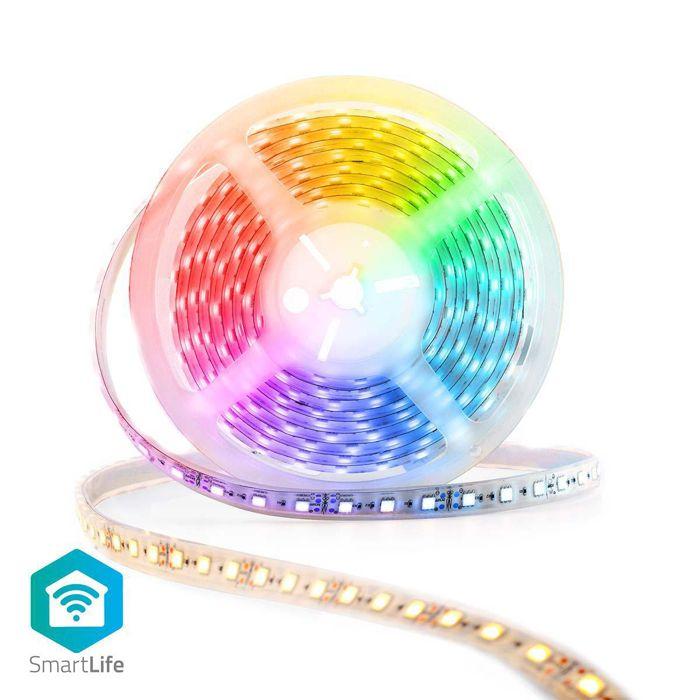 Bande LED - NEDIS - WIFILS50CRGBW - Multicolore - 5m - IP65 - Contrôle Wi-Fi