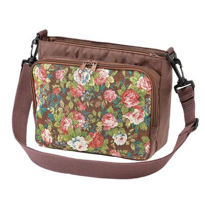 EVERSOUL Gobelin Woven Shoulder Bag, Multifunctional Bag-in-Bag, Floral Print, Lightweight, Rose Embroidery, Crossbody Bag, Large Storage, Free Size,