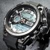 LIGE 8922 Watch Matte Black Chronograph Waterproof Swimming Marine Sports Outdoor Sports Watch Canyoning Stopwatch second second Digital Analog 5 ATM