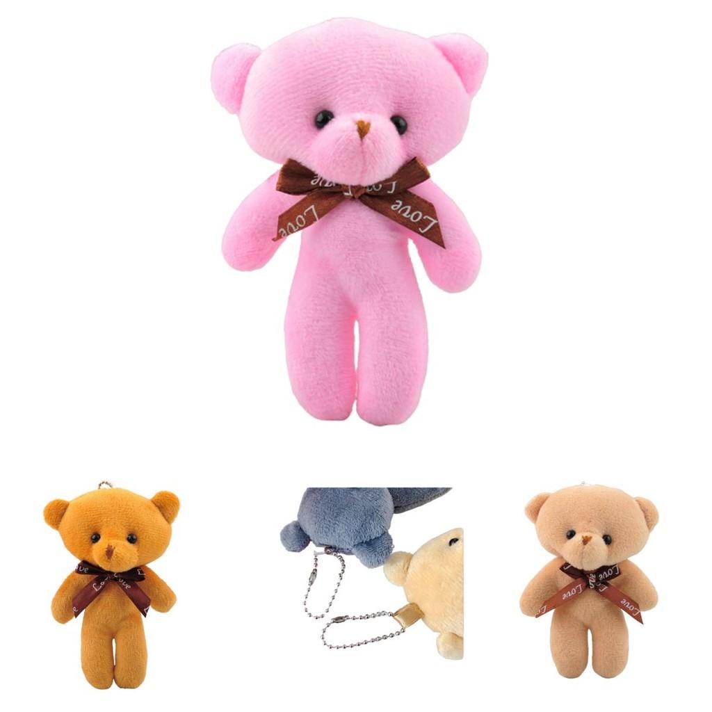 Bear Teddy Plush Toy Keychain Keyring Pendant Stuffed Doll Gift Kids Girlfriend