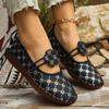 Festive Plaid Bow Flats: Lightweight, Comfortable, And Stylish for All Seasons