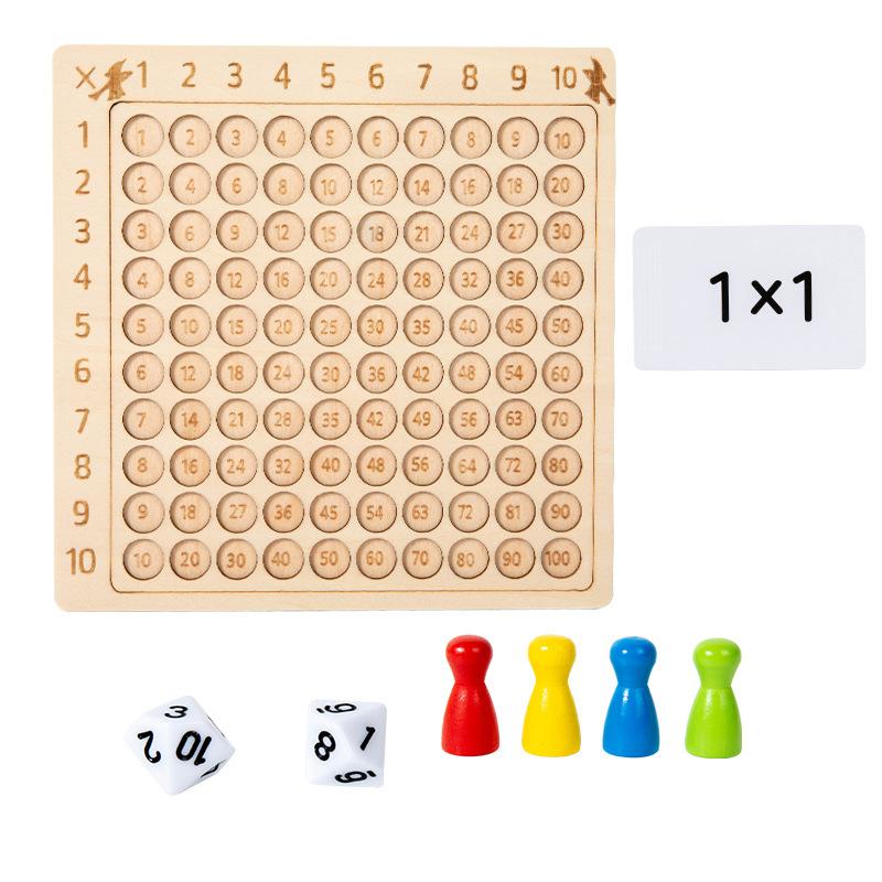 Montessori Educational Wooden Toys Children Baby Math Toys 99 Multiplication Table Math Arithmetic Teaching Aids for Kids Gifts
