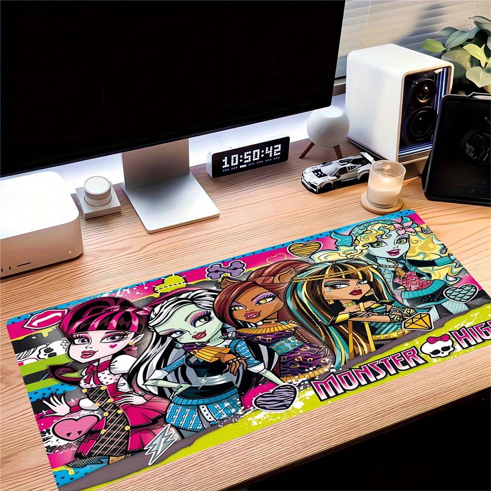 1pc Large Gaming Mouse Pad, UV Reactive Non-Slip Desk Mat, Washable PolyesterMonster, High, CharactersComputer Pad with Vibrant Game Machine