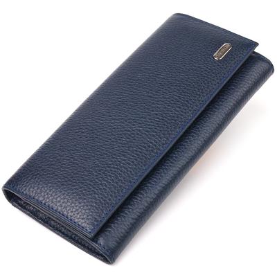 Portfel damski wykonany z prawdziwej skóry licowej CANPELLINI Wallet 21624 Niebieski