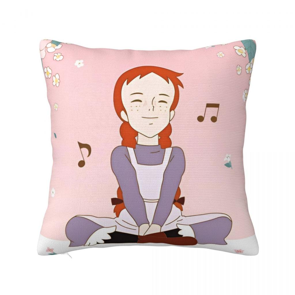 Cartoon Manga A-Anne Of Green Gables Pillow Cover Polyester Pillow Case Cushion Cover Vintage Pillowcases For Living Room Chair