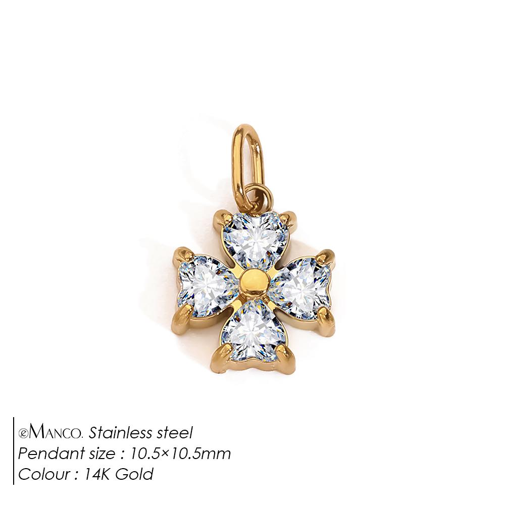 eManco Stainless Steel Shiny Zirconia Charms Can Making Ladies Earrings Necklace Bracelet 48 Hour