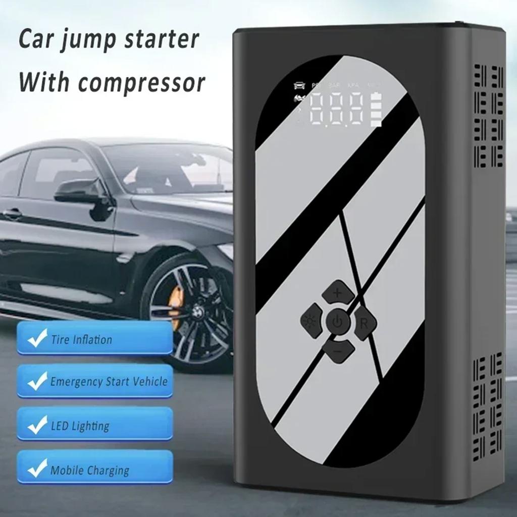 Portable Air Compressor Electric Car Pump Automatic Motorcycle Tire Inflator Digital Pressure Gauge Detect with LED Lamp