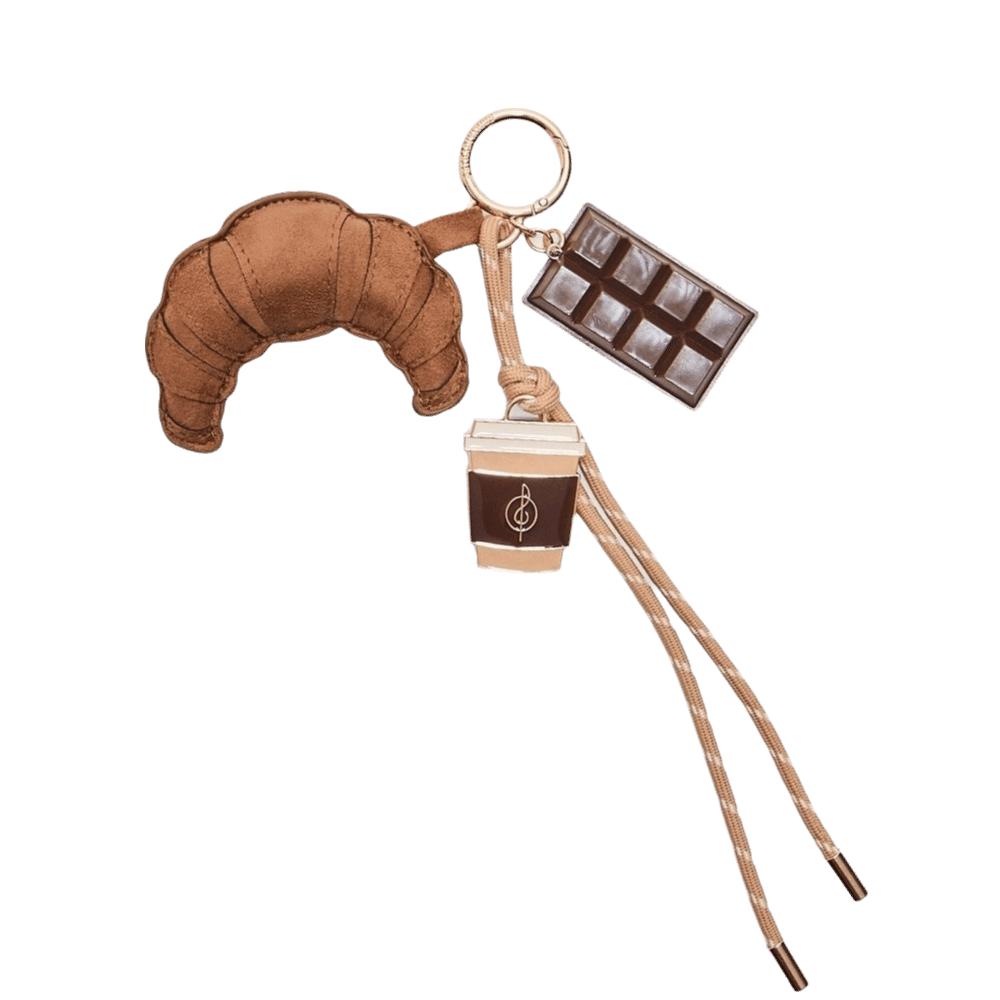 Elegant Rope Keyring Cute Mobile Phone Pendant Fashion Bag Pendant Charms  School Croissant