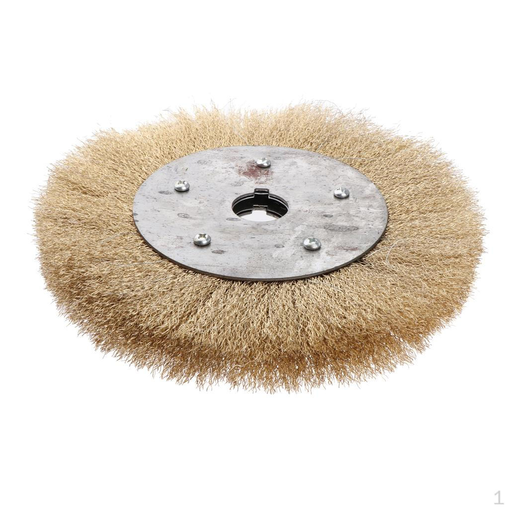 Brass-coated Wire Wheel Brush For Polishing/Grinding, 23mm Arbor Hole, Rust Removal Tools