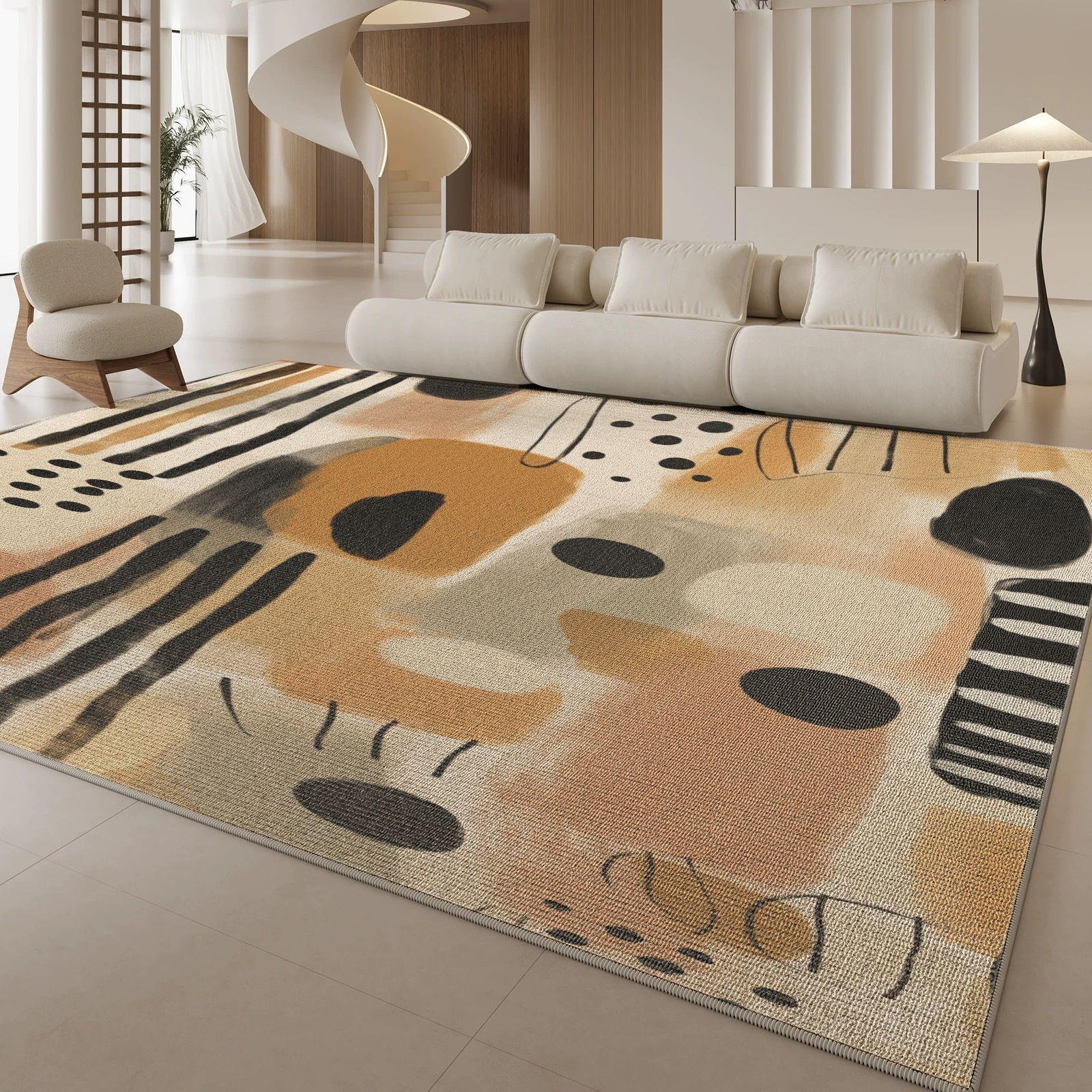 

Modern Classic Large Area Carpet with A Circular Pile Style, Bedroom Sofa, Living Room Soft Soundproof Home Decoration 80*120cm