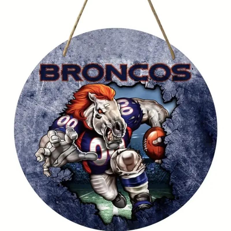 American Football Round Wooden Sign, home Room Holiday Festivals Front Sence Door Wall Hangng Art Sign Decor, Gift for Rugby Fans