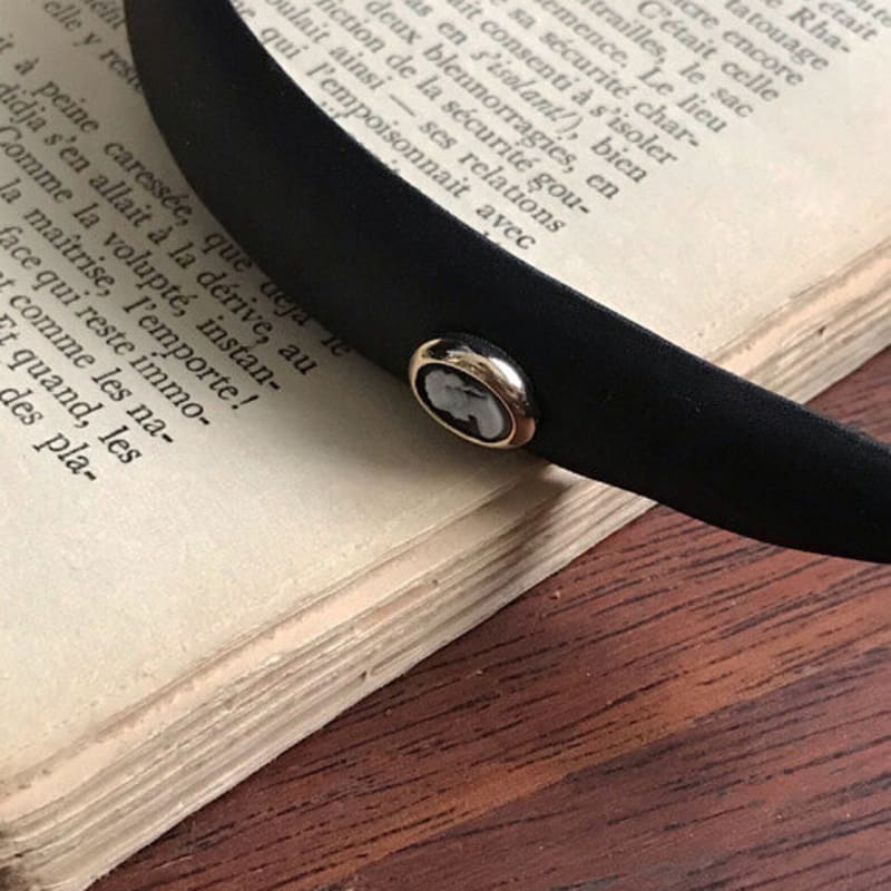 oar Cameo Satin Volume HairBand [Black]