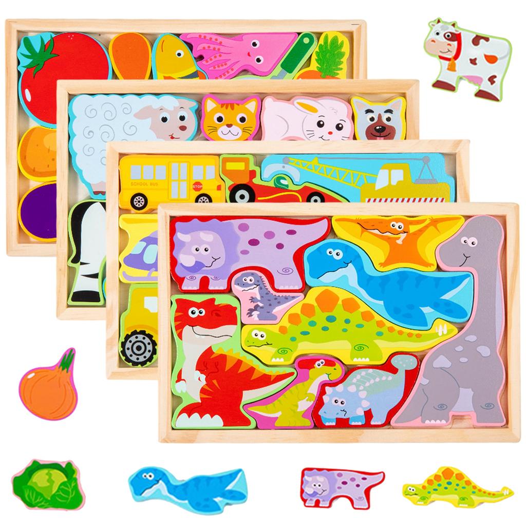 Shinse Wooden Shape Matching Montessori Ages and Early Development Educational Toy for Toddlers and Fingertip and Geometry Boys and Christmas Toy of