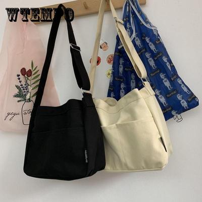 Sacs en coton en toile crossbody-Sac fourre-tout en toile-Sacs à bandoulière en velours côtelé- Sac messager-Sac de tous les jours- Sac décontracté-Cadeau pour elle