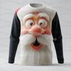 2026 Christmas Men T-Shirts Santa Claus Print Long Sleeve Tee O-Neck Tees Trendy Street Christmas Party Autumn Men Women T-Shirt