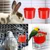 2026New 12Pcs Chickens Rabbit Feeders for Cage,Hanging Chicken Water Feeder Cup, Plastic Birds Feeders Seed Bowl,