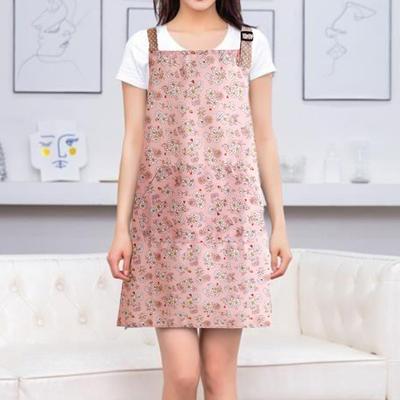 Ölbeständige Kochschürze für Damen, langlebig, große Tasche, Blumendruck, Reinigungslätzchen, Backschürze