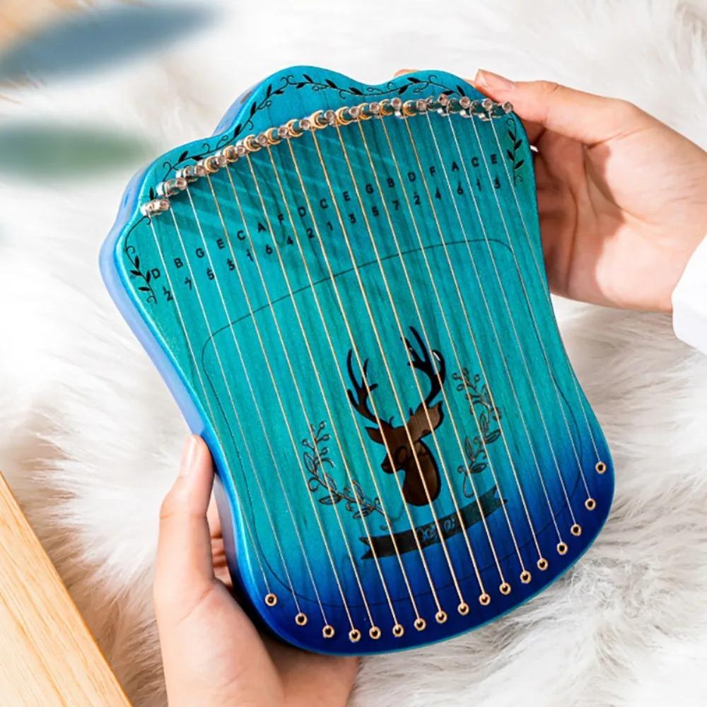 17 Strings Harp Portable Professional Stringed Instruments for Beginner Musical Instruments Leisure and Entertainment Gift String Instrument