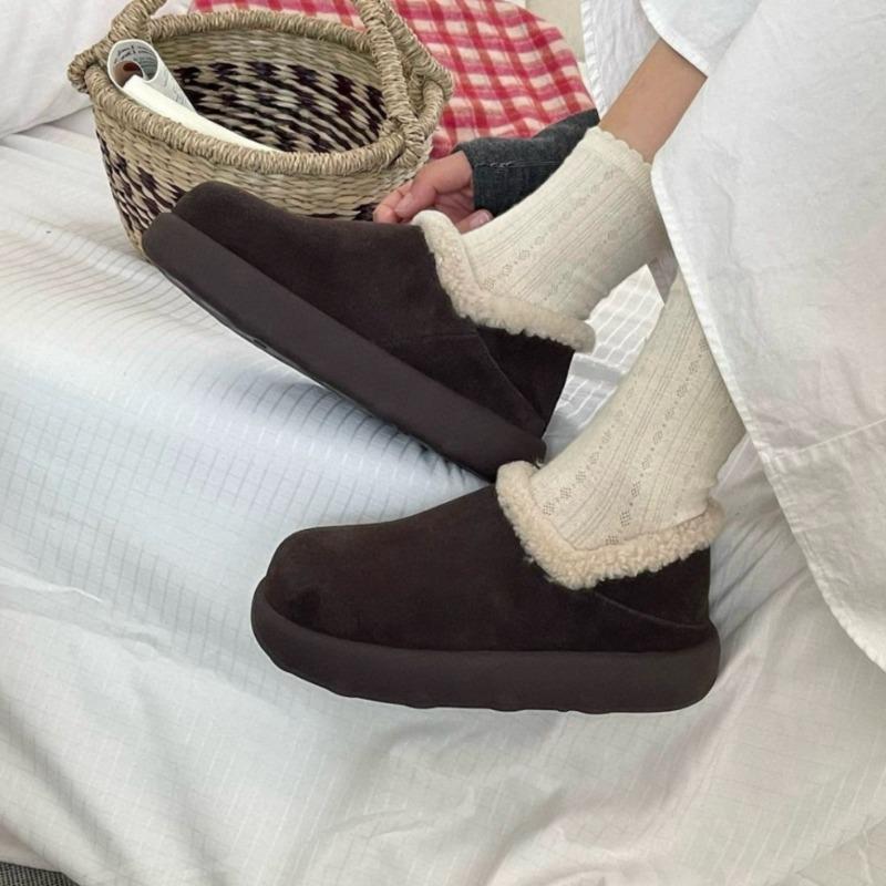 Women's new autumn and winter piled and thickened fluffy shoes, warm cotton shoes, and snow boots