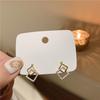 Korean-Inspired 2024 Trendy Women's Winter Niche Stud Earrings - High-End French Style
