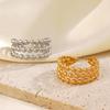 Simplicity Stainless Steel Opening Rings for Women Men Geometric Adjustable No Fading Rings Fashion Banquet Jewelry Accessories