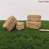 6Pcs Mini Hay Blocks Hay Bales Stackable Fake Haystacks Miniature Country Farm Decor