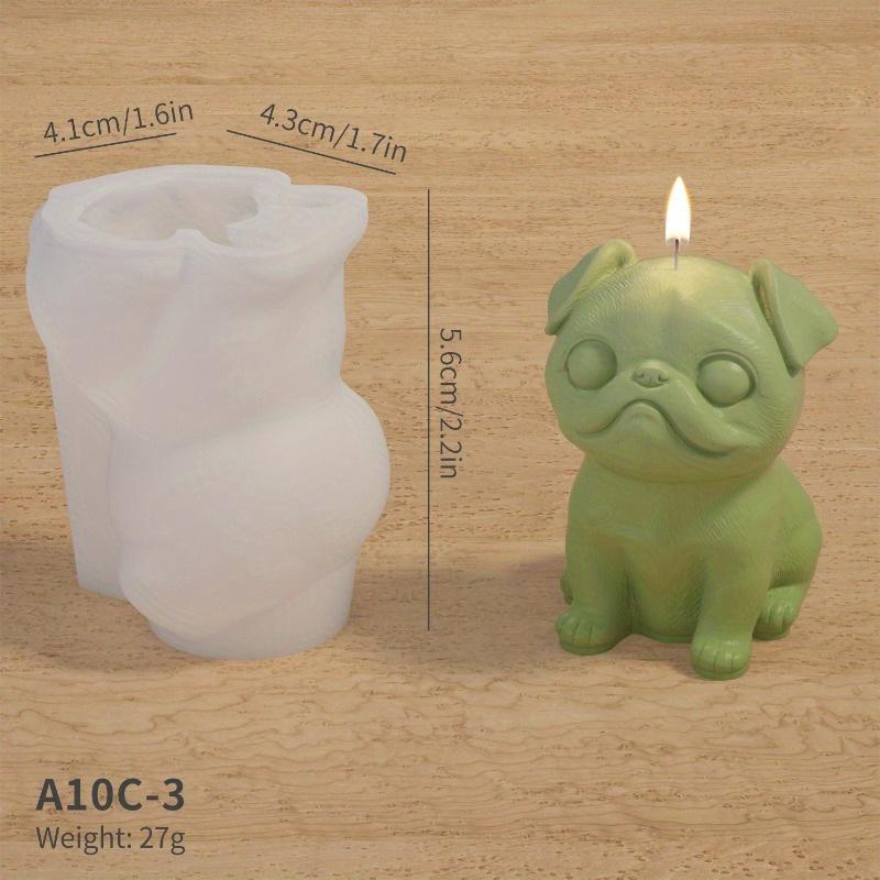 3D Cat Dog Candle Silicone Mold Multiple Cute Animals Shape Aromatherapy Soap Resin Molds Cake Decor Candy Chocolate Baking Tool