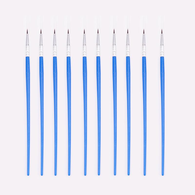 Children's Nylon Hair Gouache & Acrylic Paint Brushes – Set for Oil Painting, Graffiti, and Outlining.