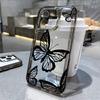 Black line butterfly for iPhone17promax Apple 16 mobile phone case 14/13 fine hole 15 anti-drop