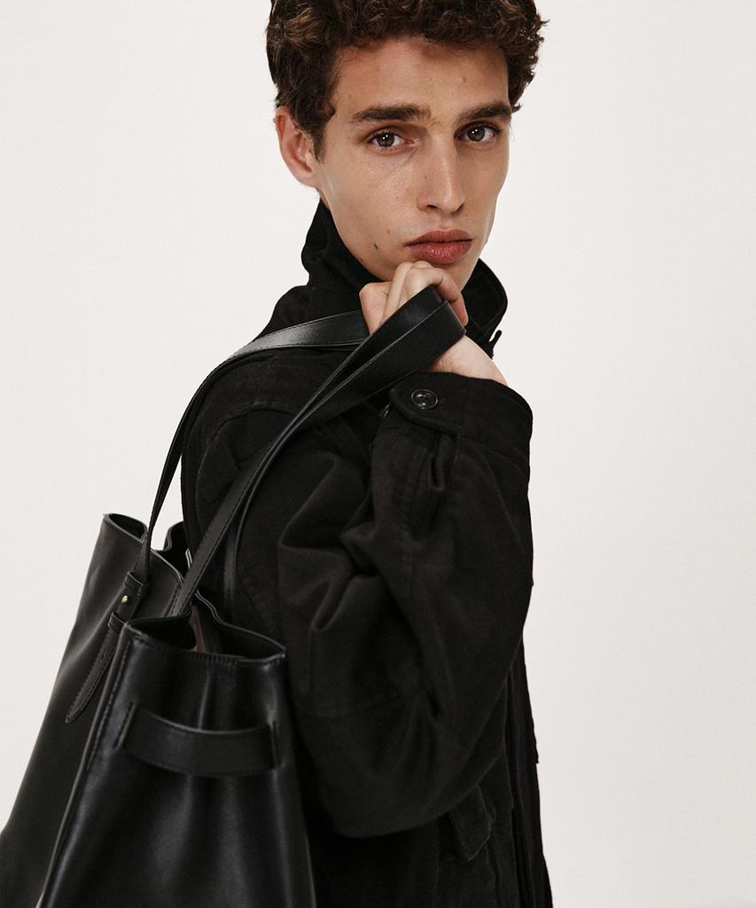 Shirter Montana Leather Tote Bag (Black)