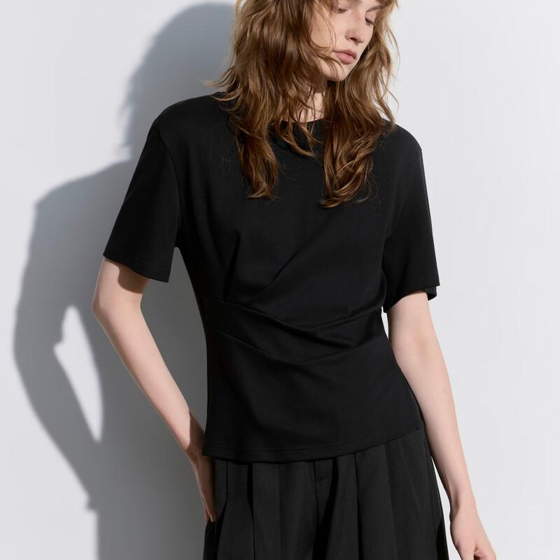 ELLE French Style Round Neck Short Sleeve T-Shirt XL