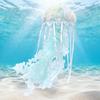 Colorful Green Jellyfish Plush Toy - Fluffy, Cute, Deep Sea Creature, Soft, Huggable Pillow, Stress Relief, Gift for Children and Adults