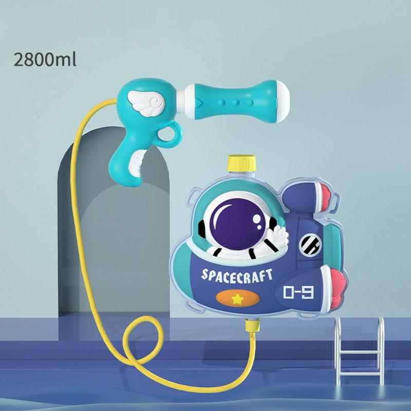 Summer Backpack Water Gun Children Outdoor Game Swimming Pool Beach High Capacity Water Shooter Toy Cartoon Animal Pull-out