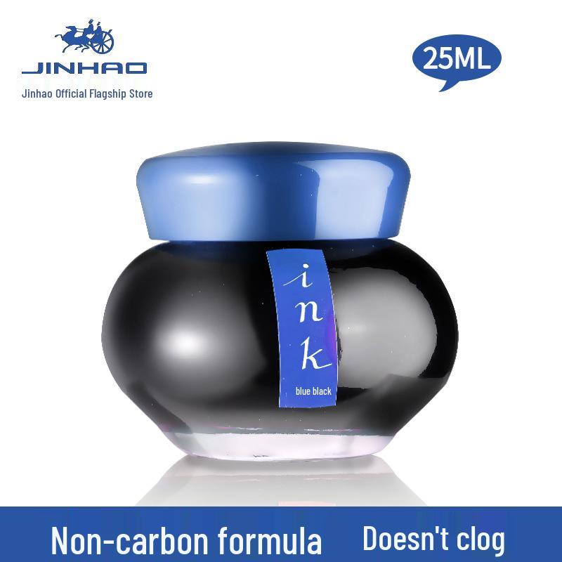 Jinhao Non-Carbon Black Fountain Pen Ink – Smooth Flow, No Clogs – Ideal for Business, Office, Students, Men & Women.