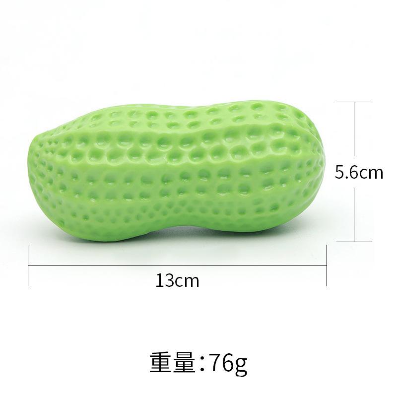 

Dog Toy Peanut Grinding Tooth Resistant Dog Sound Toy Spot Teddy Bigbear Puppy Dog Self-Hi Toy Milky scented big peanut зелений