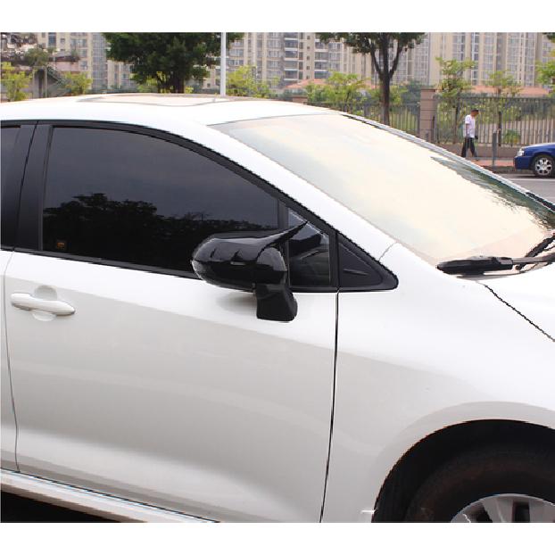 black OX Horn Car Rearview Mirror Cover Trim For Toyota Corolla -2026