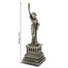 5.9in Statue Of Liberty Model Antique Bronze Metallic Statue Desktop Sculpture Mini Exquisite Metal Building Model Office Decor