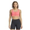 Adidas Women's TRN Optime 3-Stripes Medium Support Sports Bra JUQ61 Pure Turbo Core Pink