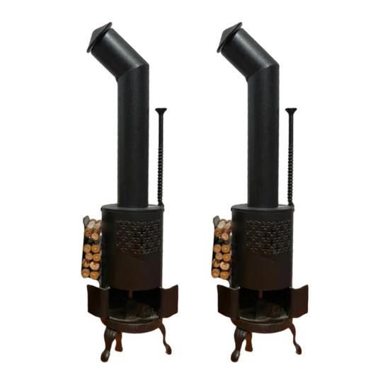 1/2 Pezzi Mini Stufa Decorativa Metallo Pesante Fattoria Rustico Fatto a Mano Piccola Stufa a Legna Decorazione da Tavolo