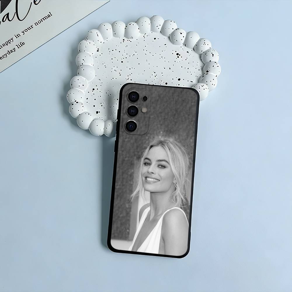 M- famous actress-Margot -Robbie Soft Silicone Case for Samsung S25, S24, S21, S22, S23, S30, Ultra, S20, Plus, FE, Lite-Black