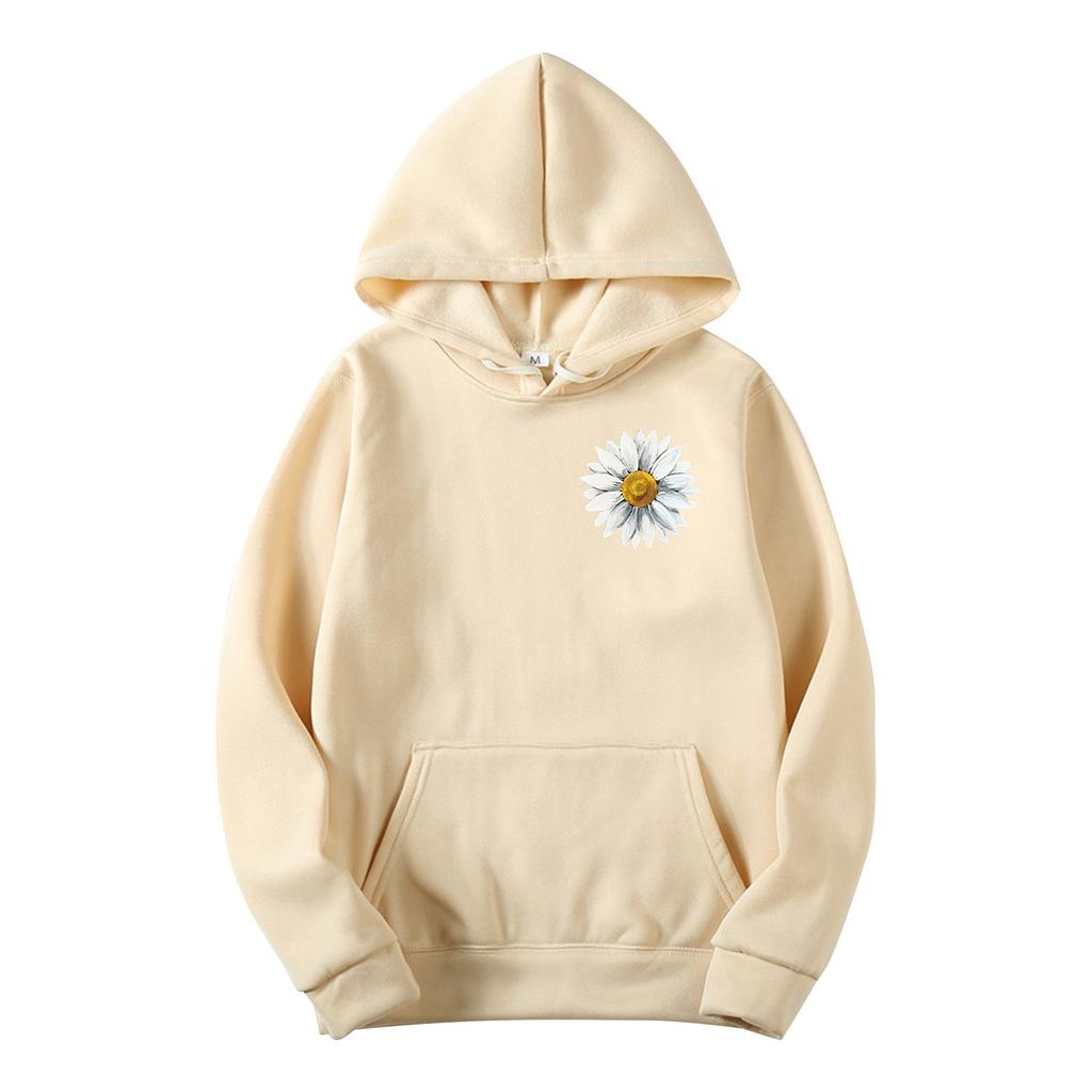 Flower Pattern, Printed Hoodie, Autumn And Winter Fashion Men'S And Women'S Long-Sleeved Sweater