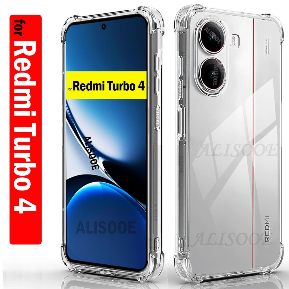 Custodia Trasparente per Redmi Turbo 4 Custodia Ultra Sottile HD Trasparente Morbida Antiurto per Xiaomi Redmi Turbo 4 5G Capa