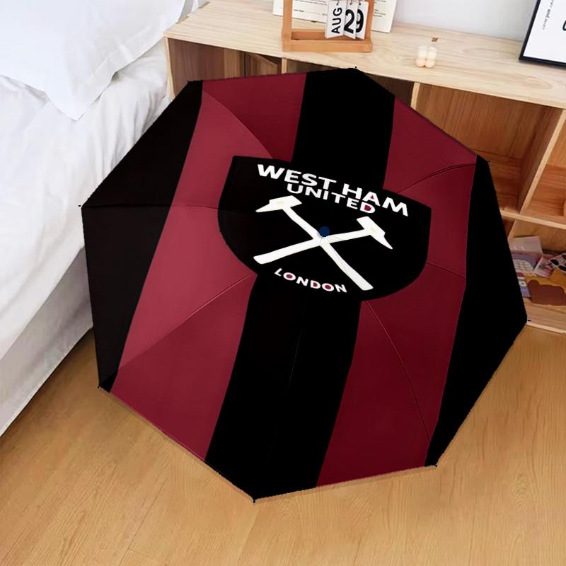 1PC West Football Printed Umbrella Folding umbrella, automatic umbrella 8-Frame for Travel, camping Fan gifts Christmas Gifts