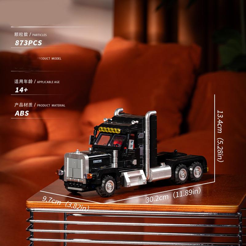 Garage Speed Schwertransportfahrzeug Traktor Lieferwagen Auto Stadtfahrzeug Modulare Bausteine Sets Renn MOC Kreatives Lernspielzeug Geschenk
